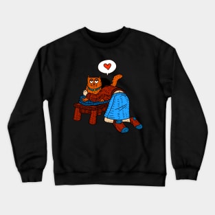 cat hug Crewneck Sweatshirt